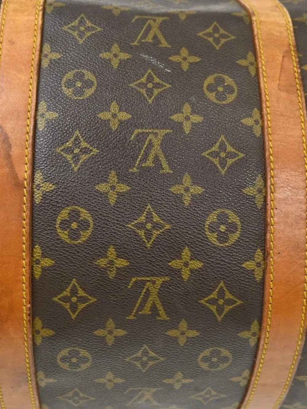 Louis Vuitton Keepall Bandouliere Duffle Brown Canvas